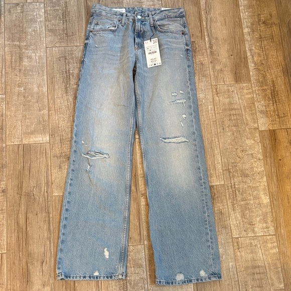 Zara Denim - Zara NWT, Mid-rise, Full Length, Wide Leg Jeans